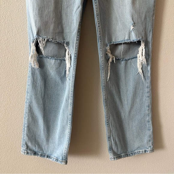 abercrombie & fitch curve love ultra high rise 90’s straight leg jeans - Picture 6 of 12